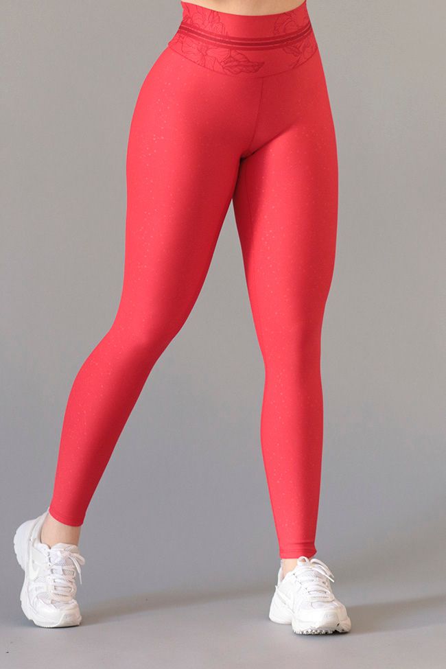 Plain Coral Leggings