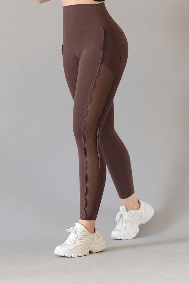Leggings with Leg Cutout Detail
