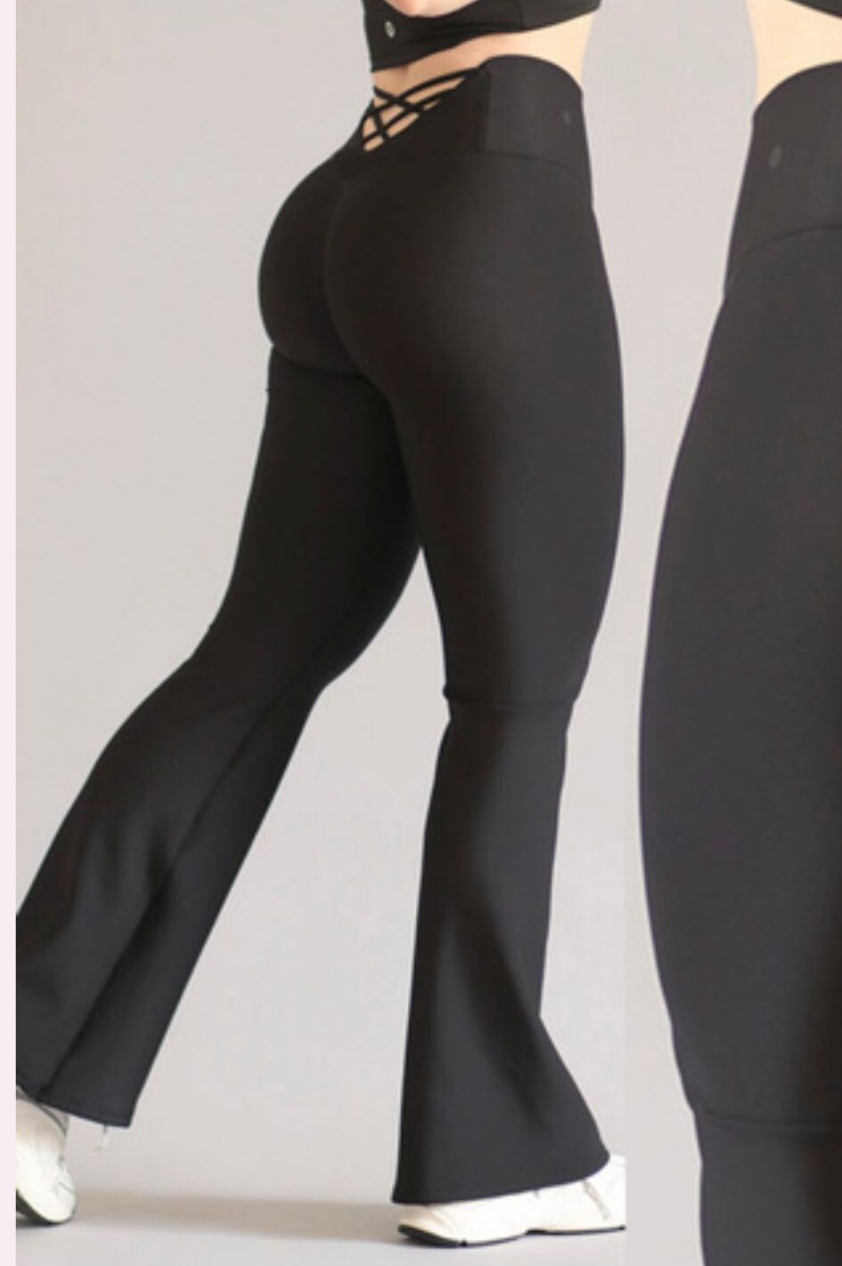 Flared Leggings with Crossed Waist