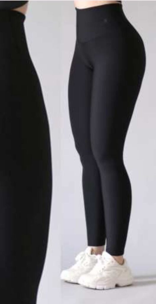 Plain Black Leggings (Model 1)