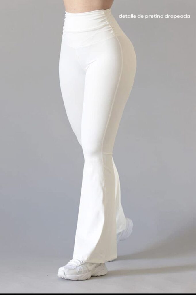Flared Pants with Draped Waistband