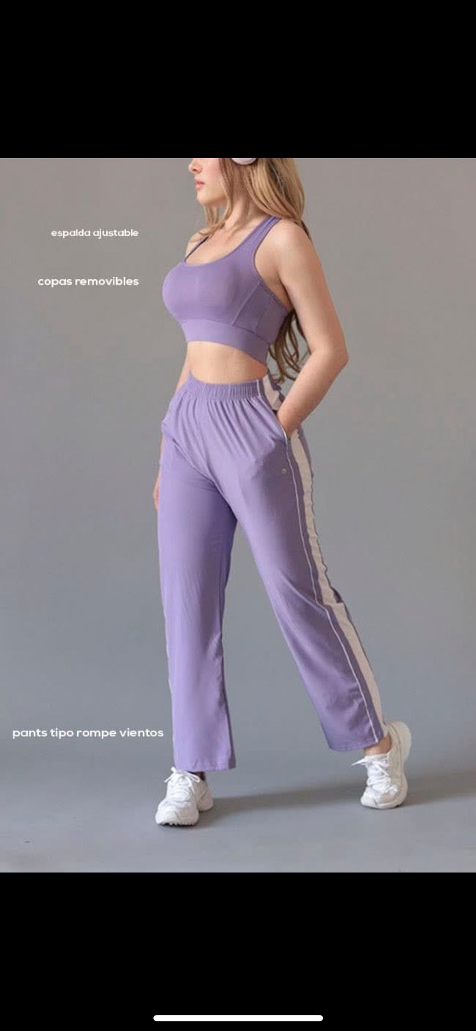 Top + Windbreaker Pants Set - Image 2