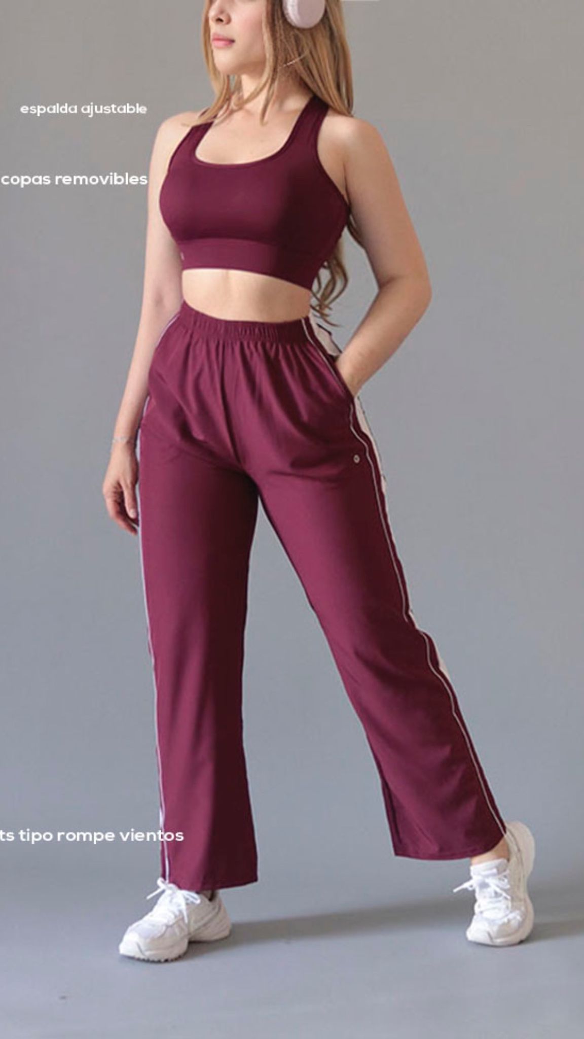 Top + Windbreaker Pants Set - Image 3